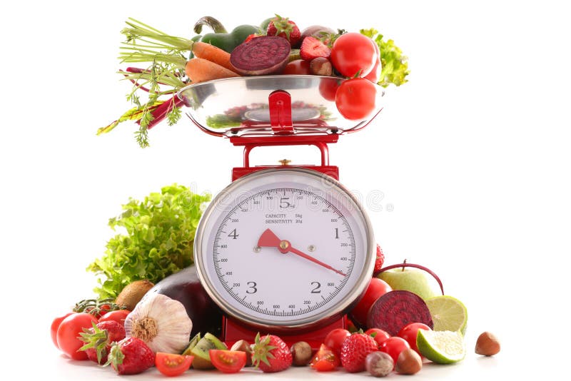 Strawberry On The Scales Stock Photo - Download Image Now - Weight Scale,  Food, Scale - iStock
