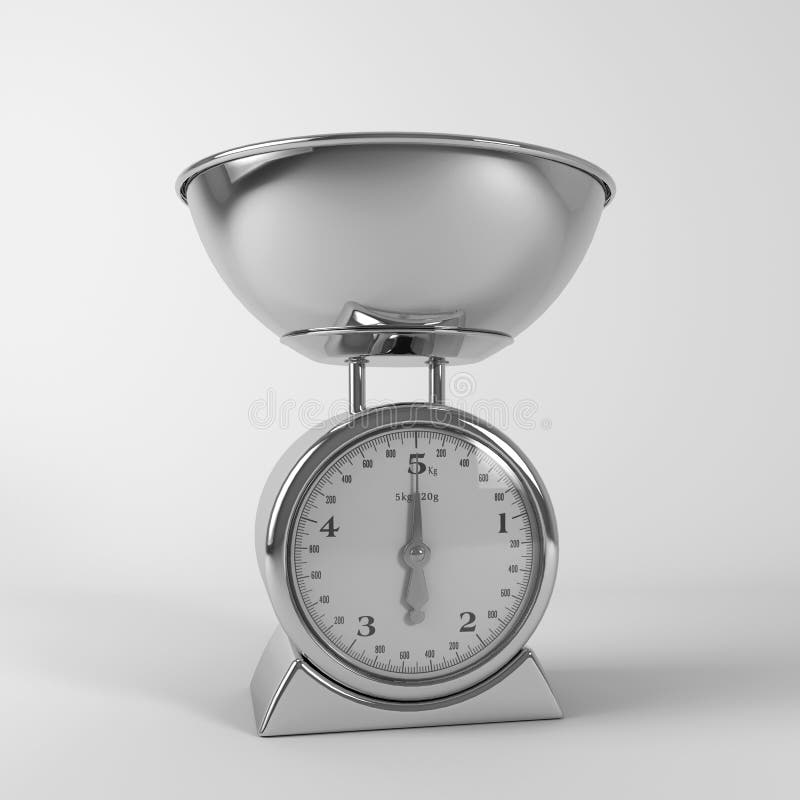 Kitchen Scale Stainless Steel Stock Illustration Illustration of