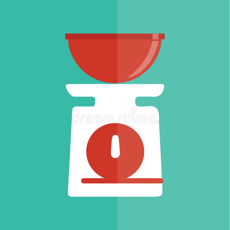 Kitchen Scale. Vector Illustration Decorative Design Stock Vector