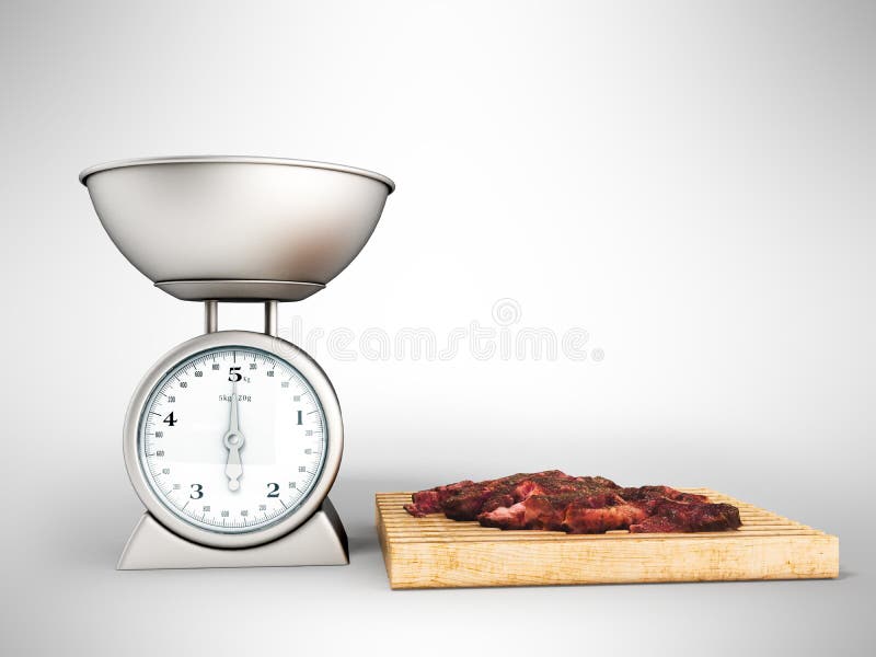 https://thumbs.dreamstime.com/b/kitchen-scales-cutting-board-meat-d-rendering-gray-background-back-100835137.jpg