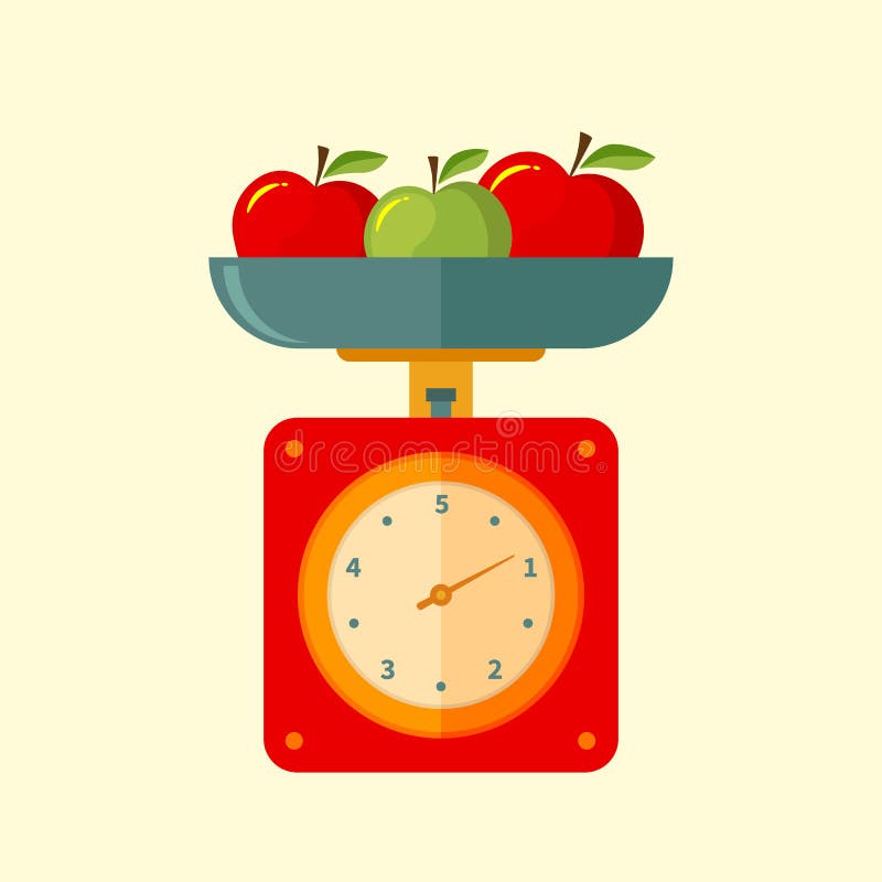 Kitchen scales stock vector. Illustration of kilogram 45482207