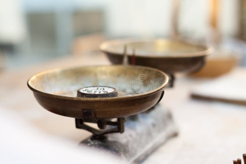 Kitchen Scales on Vintage Kitchen Stock Photo Image of working, scales 98914220