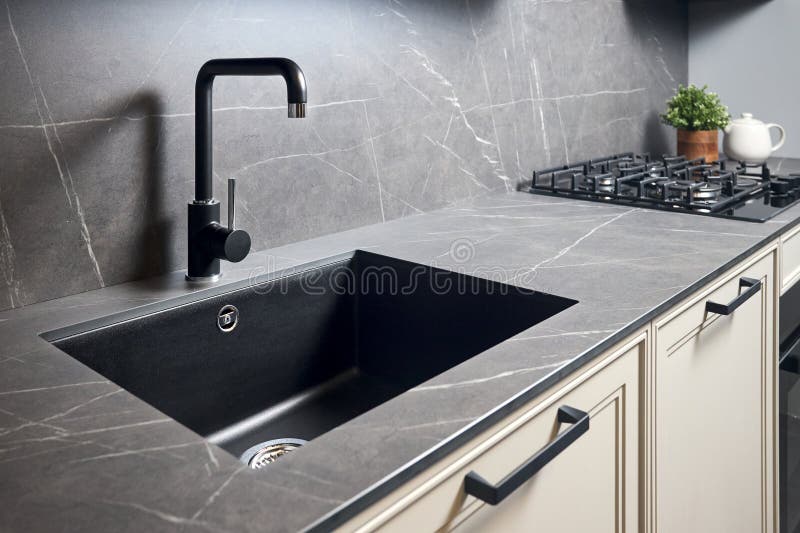 square kitchen sink tap