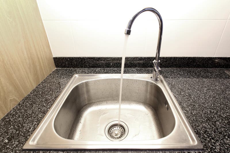 kitchen sink with water