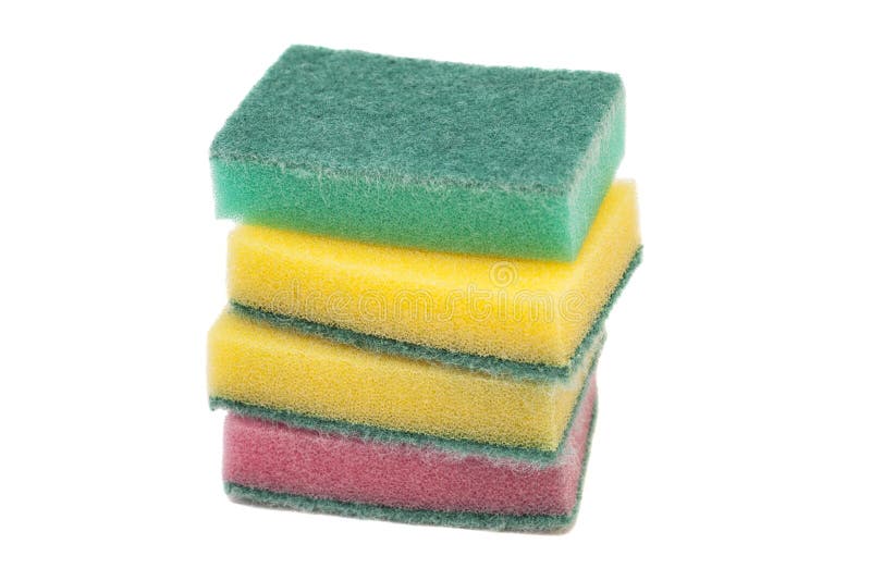 Kitchen sponges tower stock image. Image of water, absorb 670959