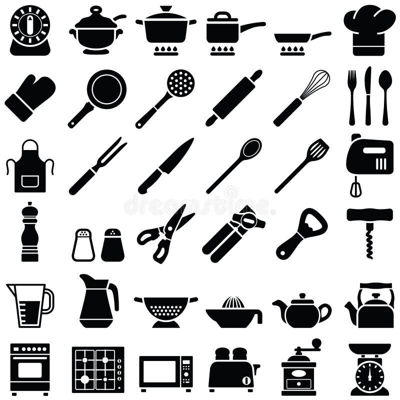 Kitchen and Cooking Tool Vector Icon Illustration Stock Vector