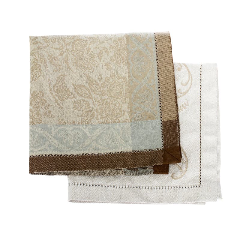 Kitchen Towel Napkin Isolated. Top View. Maximum Sharpness Stock Image