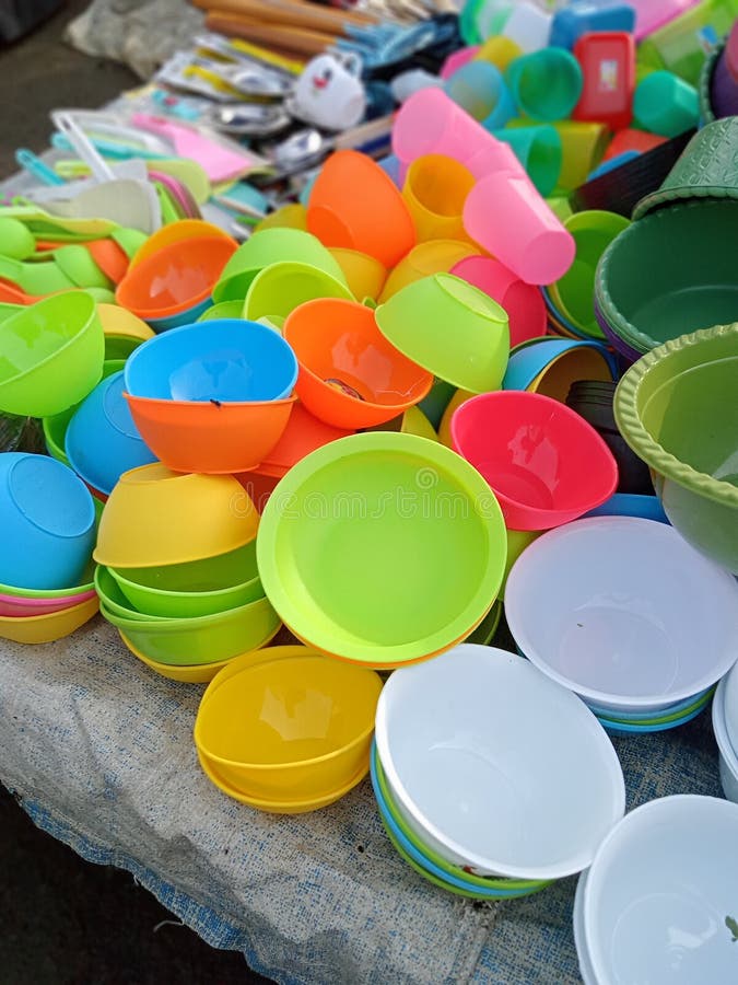 Kitchen Utensils with Colorful Combinations Stock Photo - Image of ...