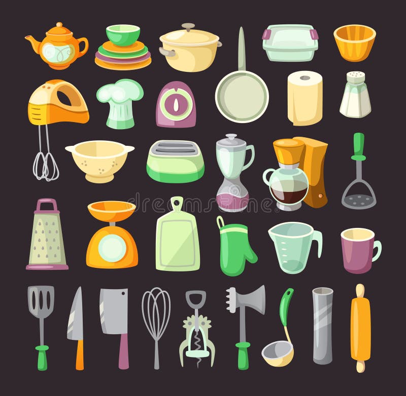 Kitchen Utensils Sketch Cooking Equipment Frying Pan Knife And Fork Spoon  And Bowl Cup And Glass Cutting Board Doodle Retro Vector Set Stock  Illustration - Download Image Now - iStock