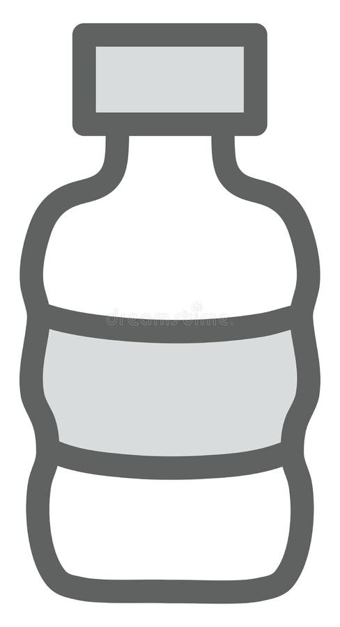 Kitchen water bottle, icon stock illustration