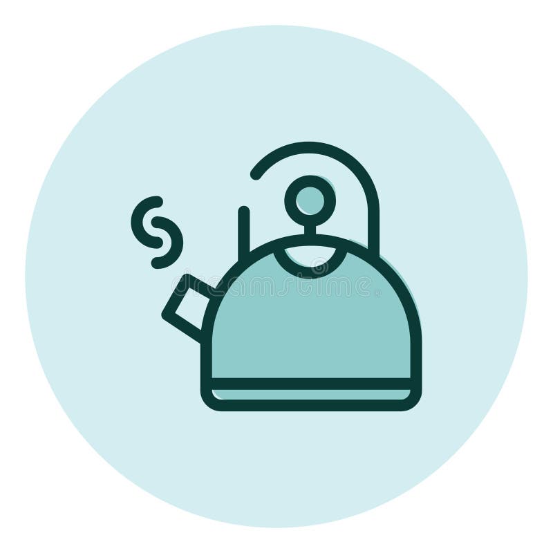 Kitchen water kettle, icon vector illustration