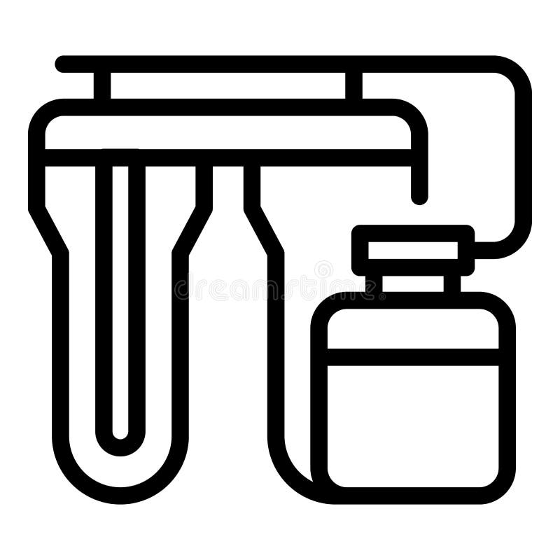 Kitchen water system icon outline vector. Osmosis filter royalty free illustration