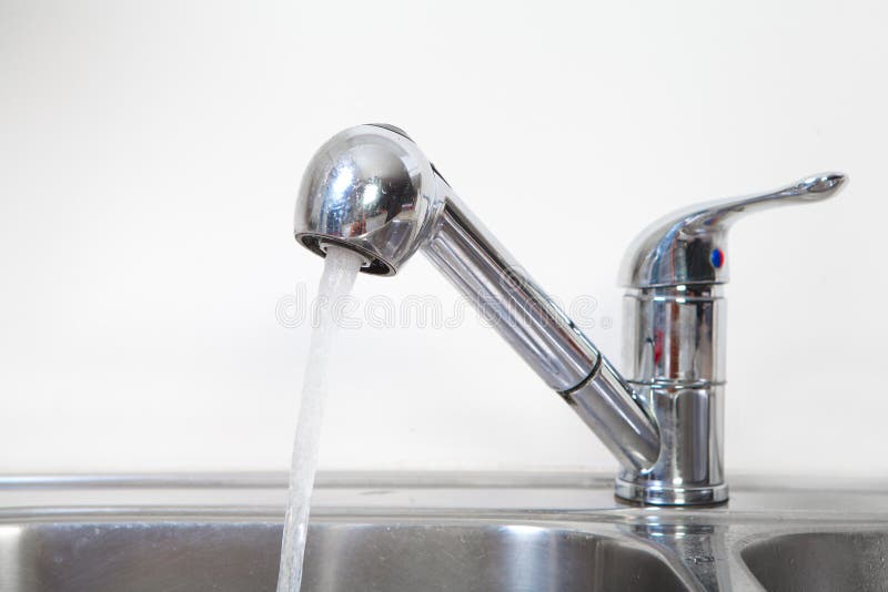 Kitchen Water Tap and Sink. Stock Image Image of construction