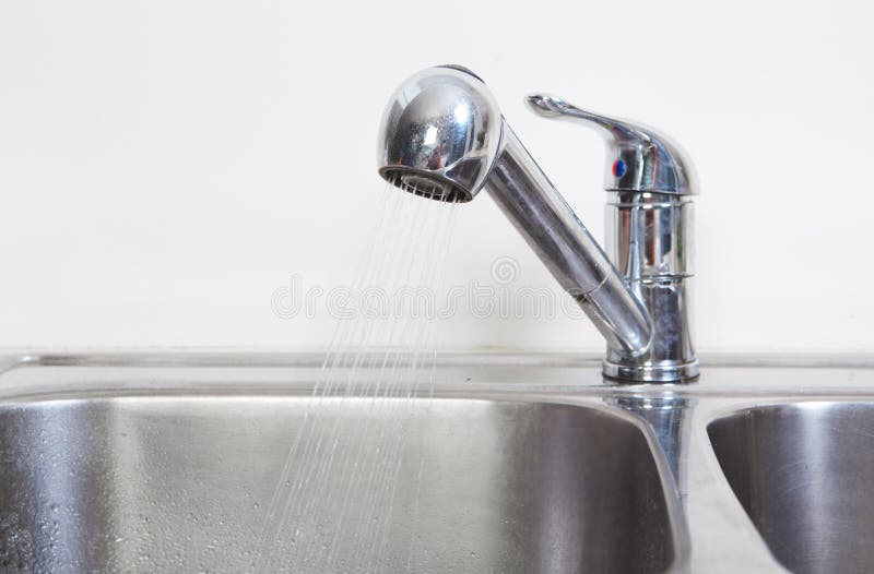 Kitchen Water Tap and Sink. Stock Image Image of residential