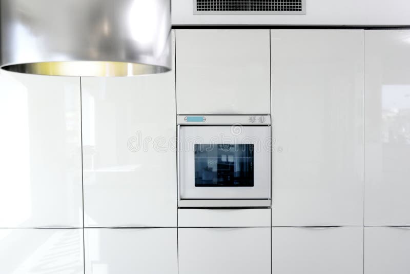 Kitchen white oven modern architecture detail royalty free stock photo