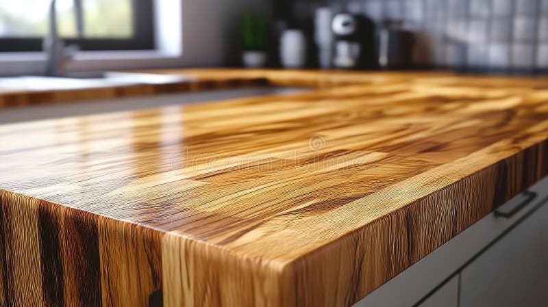 Kitchen wood counter top royalty free illustration