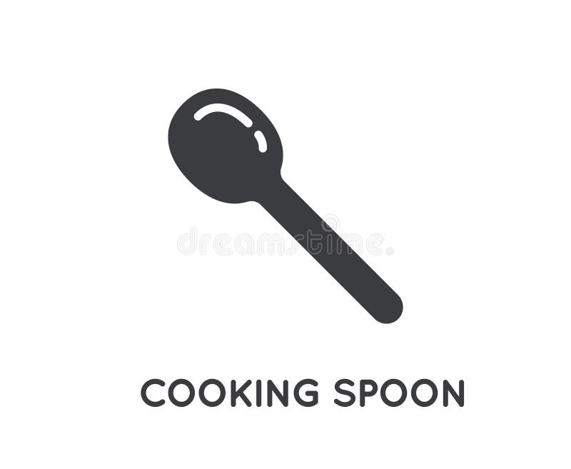 Kitchen Wood, Steel or Plastic Spatula Spoon Glyph vector illustration
