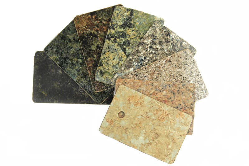 Kitchen worktop samples isolated