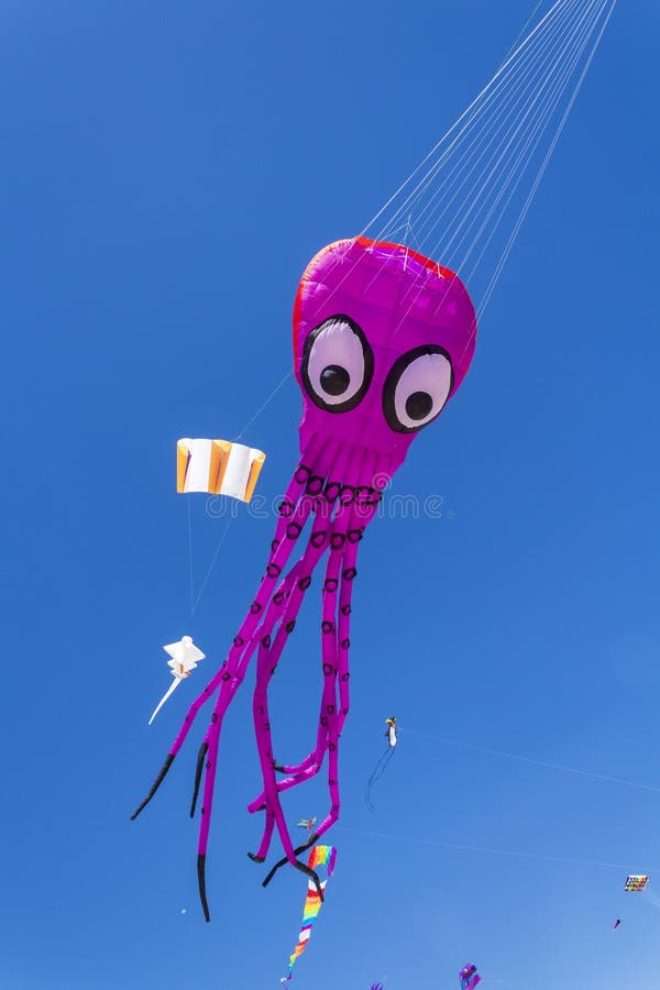 Kite competition on a sunny hot day stock image Kite competition on a sunny hot day stock image