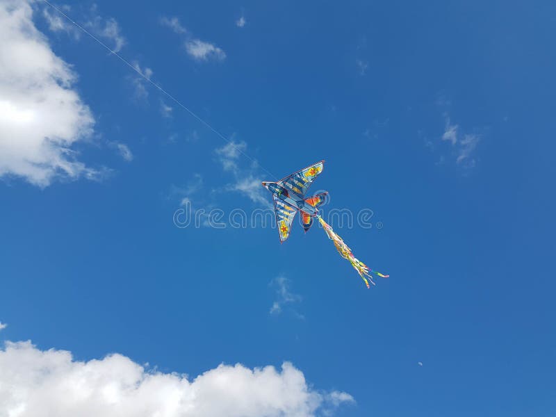 Kite Flying on the Sky Carnival Green Monday Stock Image Image of