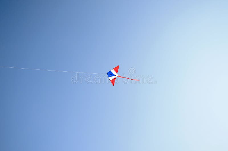 Kite Flying in the Wind and Clear Sky Stock Photo Image of male