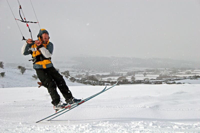 Kite skiing