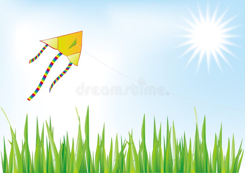 kite,sky,sun,tussock