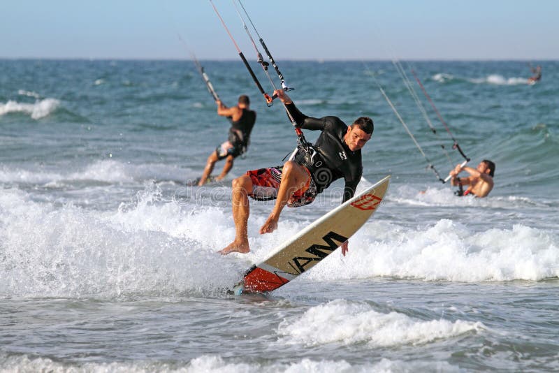 Surfer Kite Surf Cullera Valencia Province Spain Stock Photo Image of