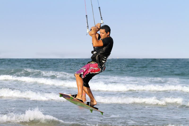 Surfer Kite Surf Cullera Valencia Province Spain Stock Photo Image of