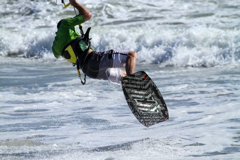Kite Surfing stock photo. Image of acrobatic, energy 75107224