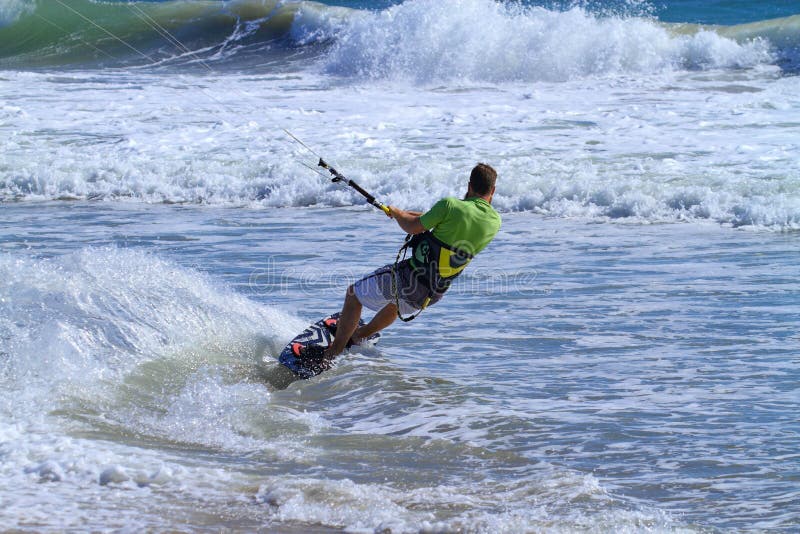 Kite Surfing stock image. Image of athletic, cute, active 75107273