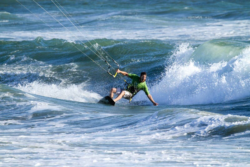 Kite Surfing stock photo. Image of fitness, carve, acrobatic 75107346