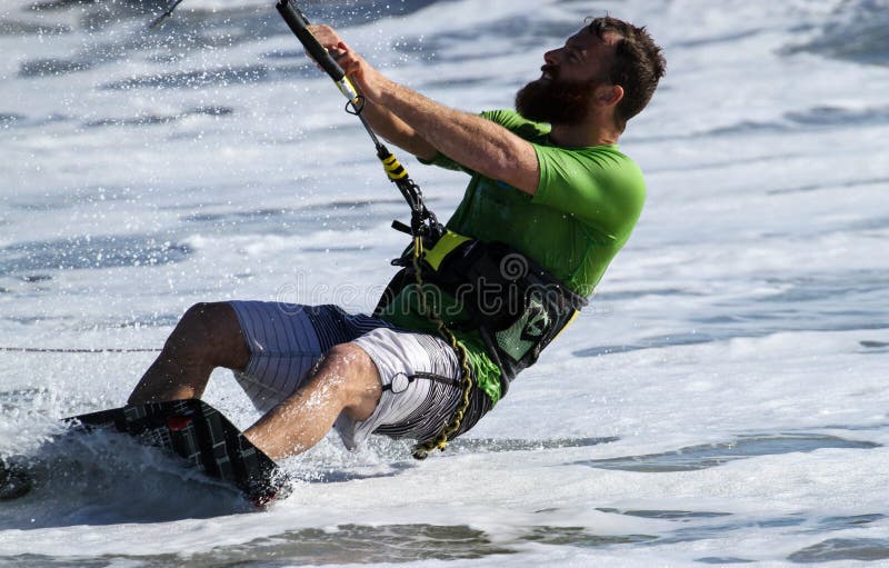 Kite Surfing stock image. Image of active, competition 75107373