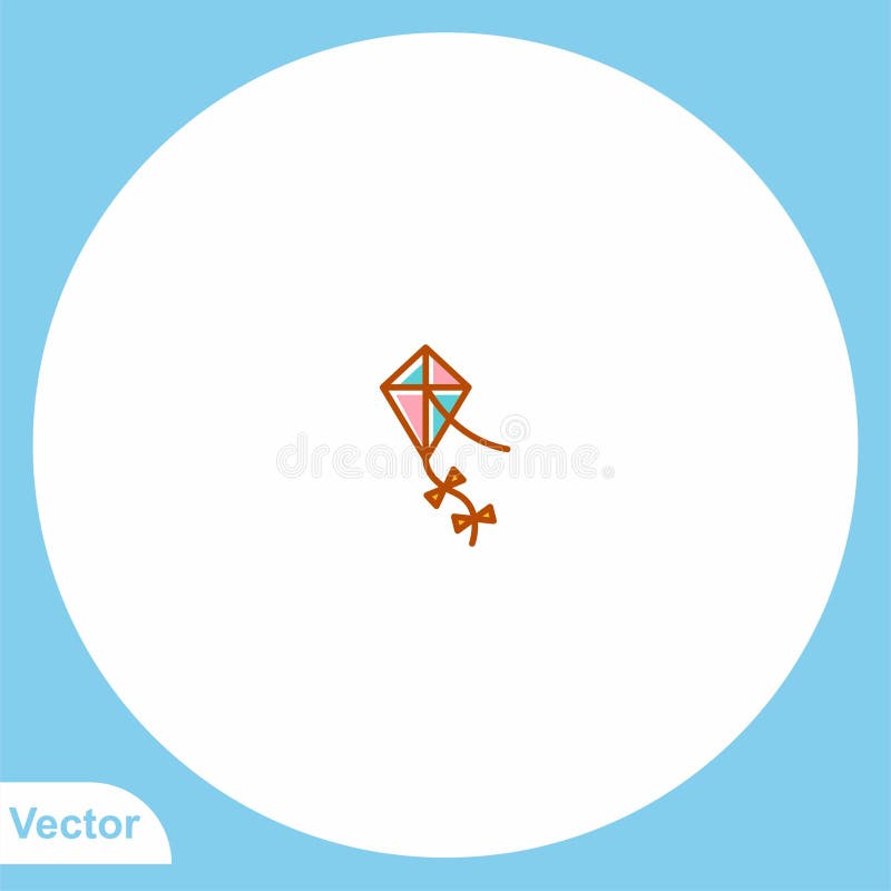 Kite Vector Icon Sign Symbol Stock Vector Illustration of play, logo 176941604