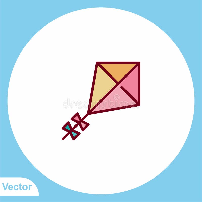 Kite Vector Icon Sign Symbol Stock Vector Illustration of high, background 176942711