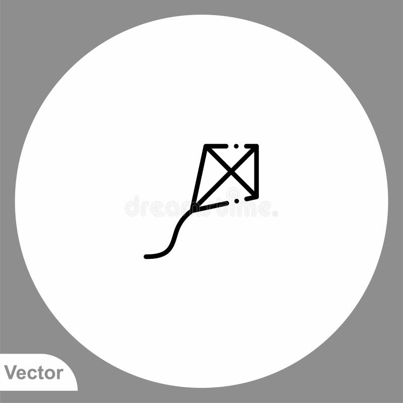 Kite Vector Icon Sign Symbol Stock Vector Illustration of play