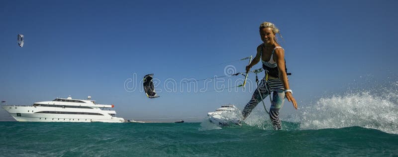 Kiteboarding sport in Egipt