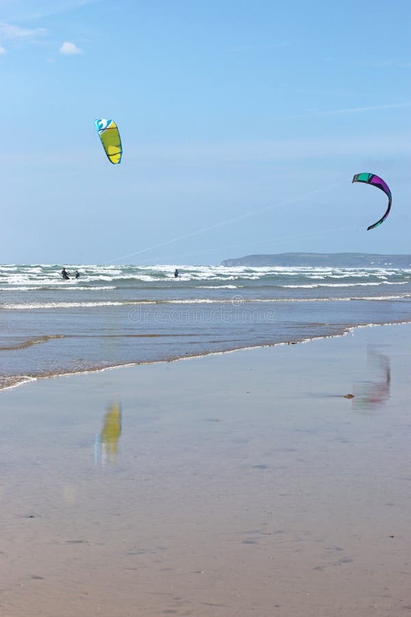 Kitesurfers at Westward Ho Beach, Devon Editorial Photo Image of surf, ride 145923381