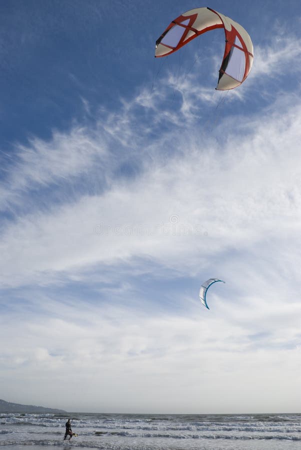 Surfer Kite Surf Cullera Valencia Province Spain Stock Photo Image of
