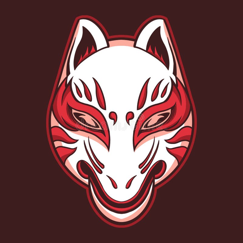 Kitsune Fox Mask Vector Illustration Design Stock Vector - Illustration of  cartoon, mask: 205487497