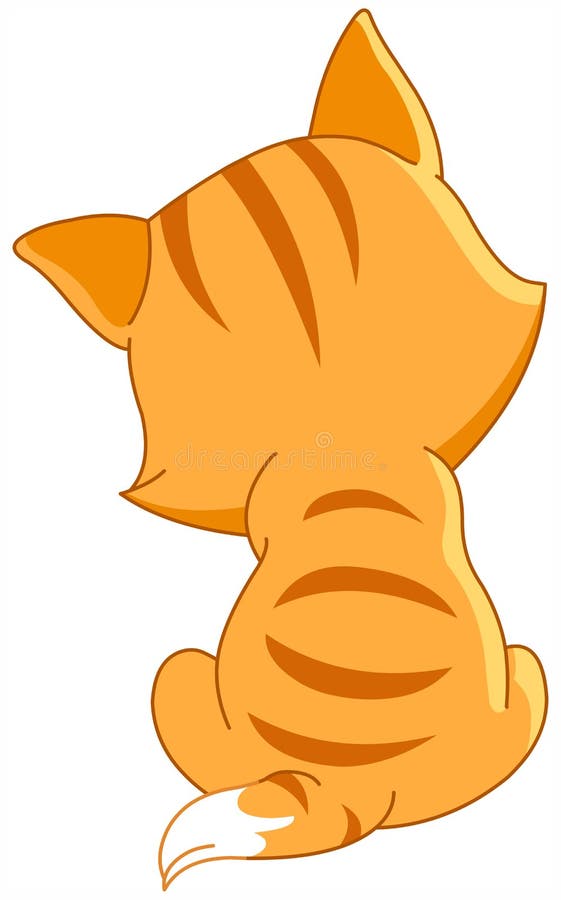 Download Kitten back stock vector. Illustration of clipart, lonely - 14382925