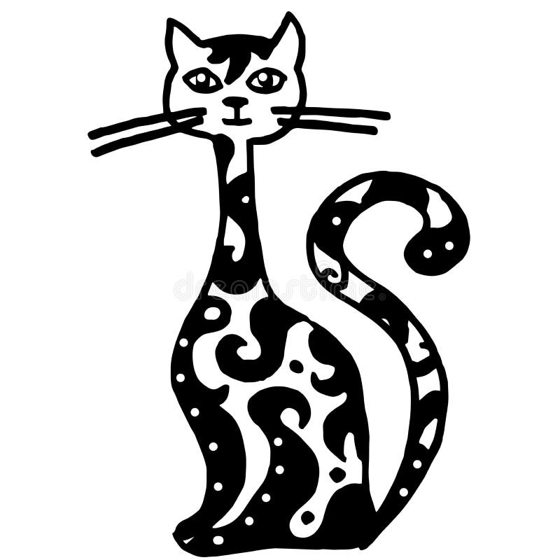 Kitten pattern stock vector. Illustration of kitten, sleeping - 38963749