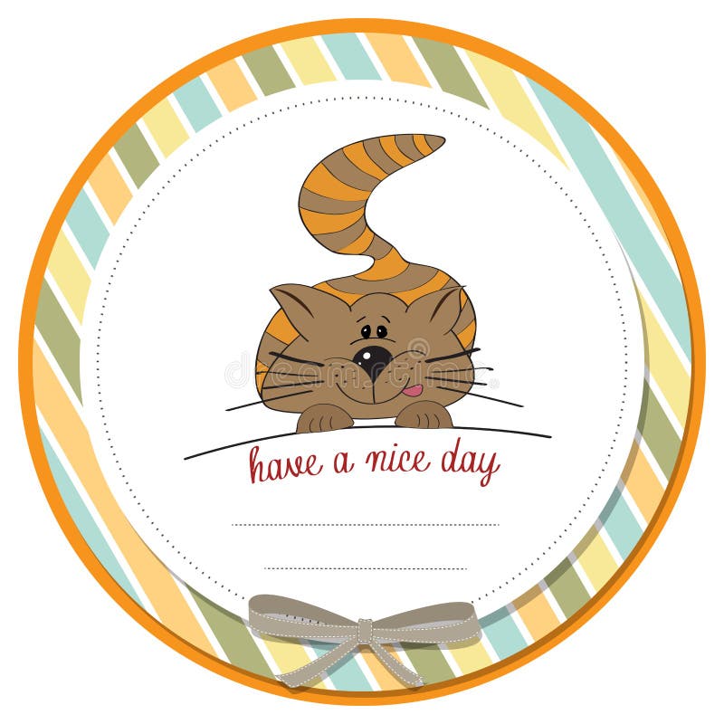 Kitty te souhaite un beau jour illustration stock Kitty te souhaite un beau jour illustration stock