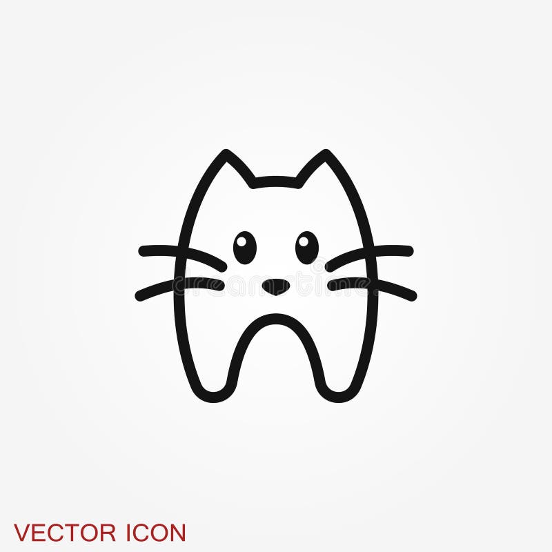 Kitty Vector Icon. Cat symbol isolated on background Stock Vector