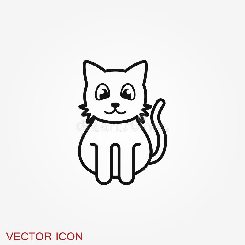 Cat Icon icon minimal isolated white minimalistic kitty Stock Vector by  ©moleks 111406994