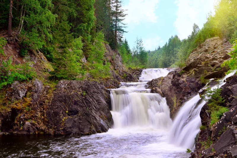 Kivach waterfall