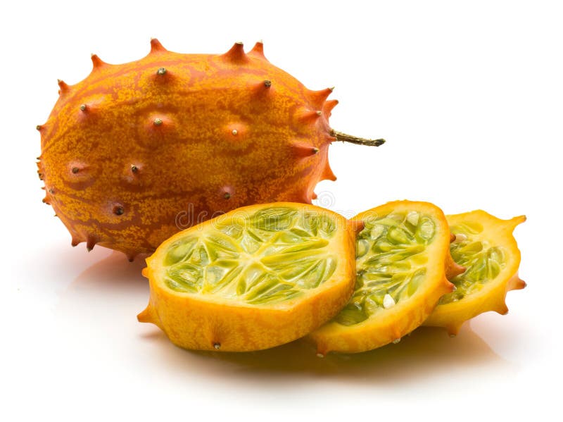 Kiwano melano isolated stock photo. Image of hedged - 104496320