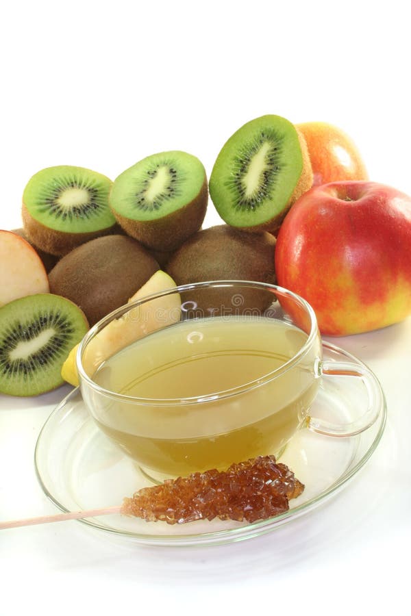 Kiwi-Apfel Tee stockfoto. Bild von frucht, leuchte, frei - 14922448