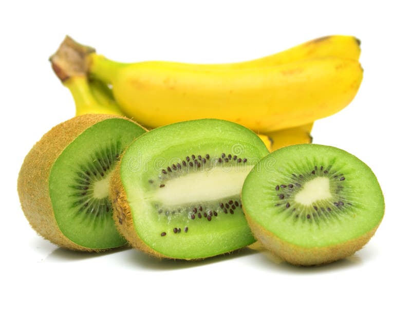 Kiwi and bananas stock image. Image of shadow, natural 4751559