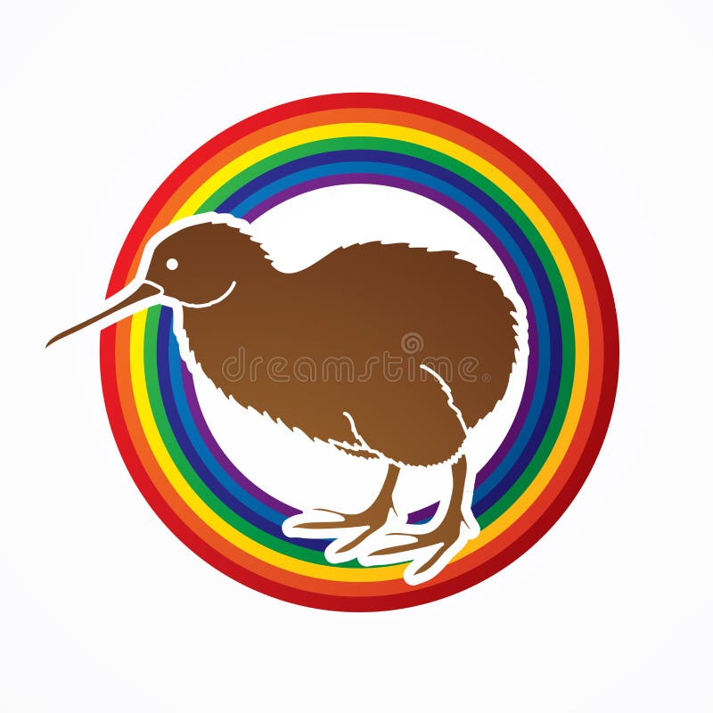 Kiwi Bird Standing Graphic Vector. Stock Vector - Illustration of